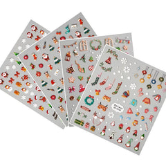 5D Santa Snowflake Snowman Nail Art Stickers