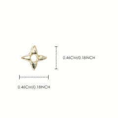 20 Pcs 3D Alloy Star Nail Rhinestone for Nail Art