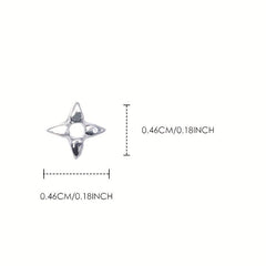 20 Pcs 3D Alloy Star Nail Rhinestone for Nail Art