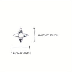 20 Pcs 3D Alloy Star Nail Rhinestone for Nail Art