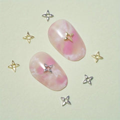 20 Pcs 3D Alloy Star Nail Rhinestone for Nail Art
