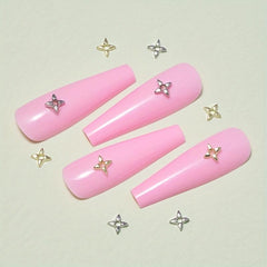 20 Pcs 3D Alloy Star Nail Rhinestone for Nail Art