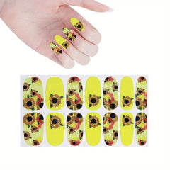 Floral Nail Polish Stickers Self Adhesive Manicure Kits Easy DIY Nail Art