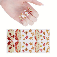 Floral Nail Polish Stickers Self Adhesive Manicure Kits Easy DIY Nail Art