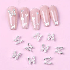 100pcs 3D Butterfly Nail Art Charms Alloy DIY Nail Decoration Supplies