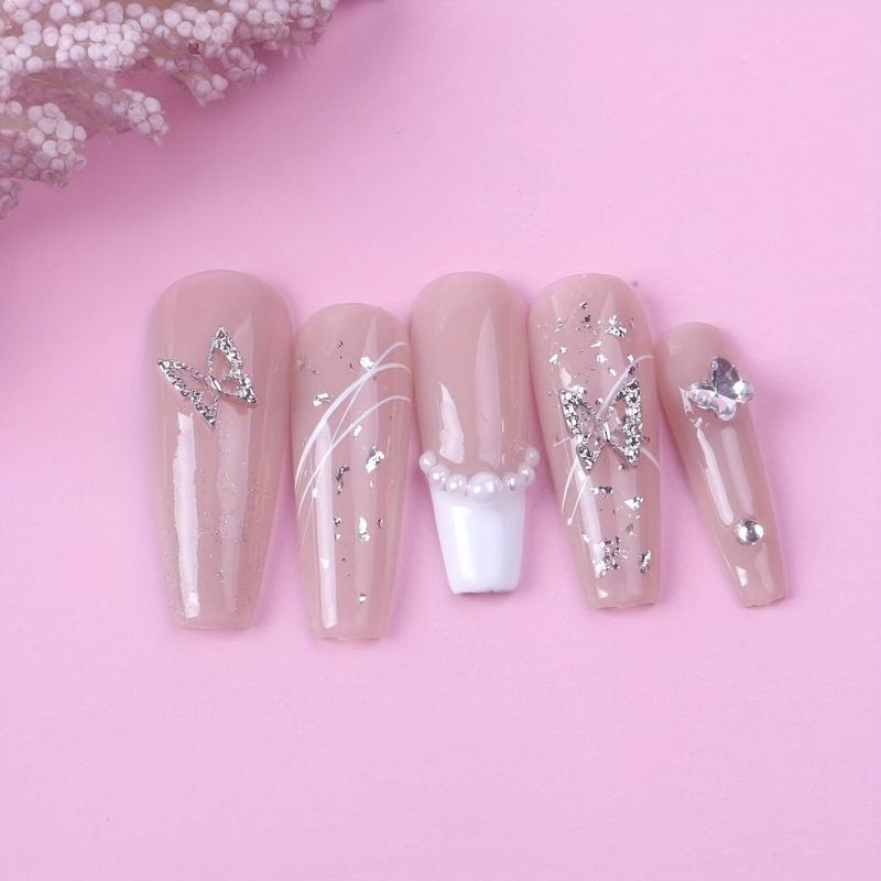 100pcs 3D Butterfly Nail Art Charms Alloy DIY Nail Decoration Supplies