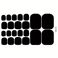 Waterproof Toenail Stickers Full Wraps Solid Toenail Polish Strips