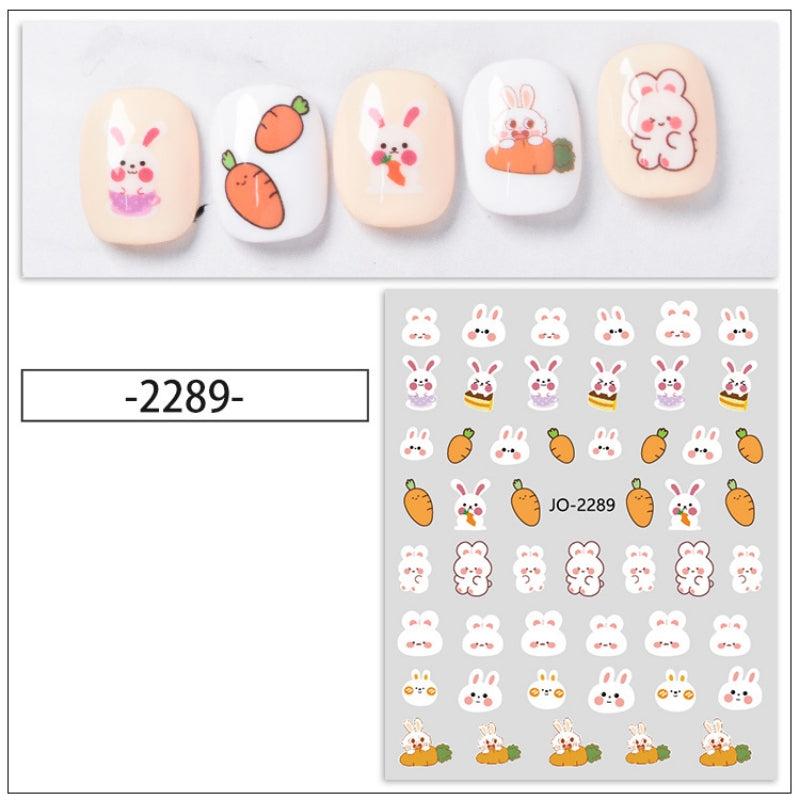 Cartoon Rabbit Nail Art Stickers 3D Self Adhesive Nail Decals