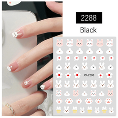Cartoon Rabbit Nail Art Stickers 3D Self Adhesive Nail Decals