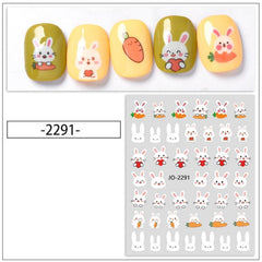 Cartoon Rabbit Nail Art Stickers 3D Self Adhesive Nail Decals