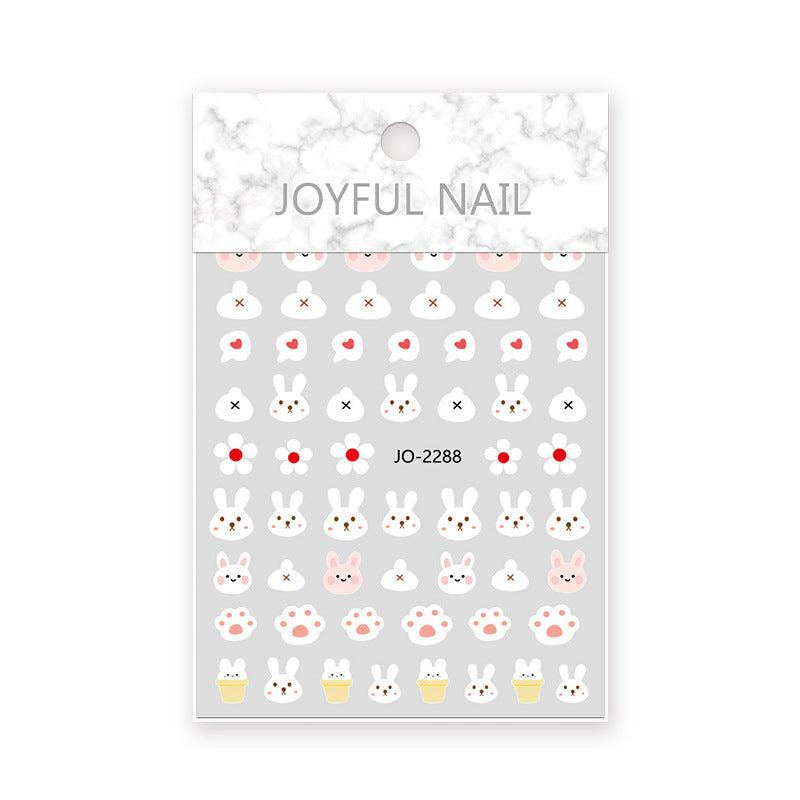 Cartoon Rabbit Nail Art Stickers 3D Self Adhesive Nail Decals