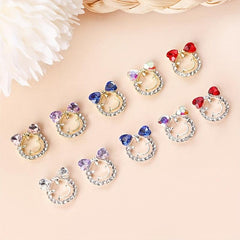 Heart Rhinestone Nail Art Charms 3D Alloy Gems