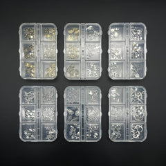 30Pcs Halloween Skeleton Nail Ornaments Set