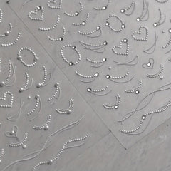 Pearl Nail Art Stickers Self Adhesive for DIY Nail Art