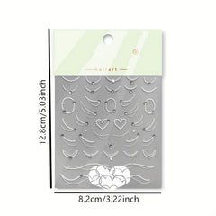 Pearl Nail Art Stickers Self Adhesive for DIY Nail Art