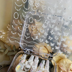 Pearl Nail Art Stickers Self Adhesive for DIY Nail Art