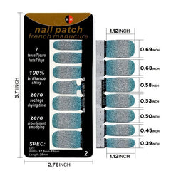 Glitter Nail Polish Stickers Self Adhesive Nail Art Decal Strips