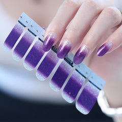 Glitter Nail Polish Stickers Self Adhesive Nail Art Decal Strips