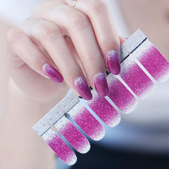 Glitter Nail Polish Stickers Self Adhesive Nail Art Decal Strips