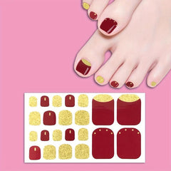 Glitter Nail Polish Stickers Self Adhesive Decal Strips Kit for Women Girls