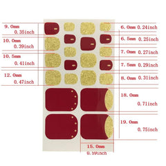Glitter Nail Polish Stickers Self Adhesive Decal Strips Kit for Women Girls