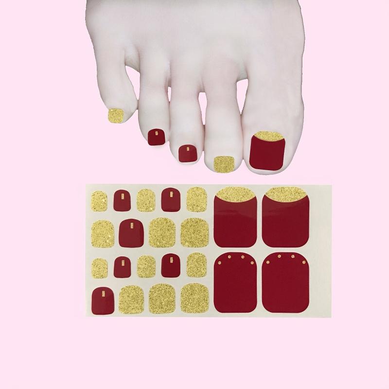 Glitter Nail Polish Stickers Self Adhesive Decal Strips Kit for Women Girls