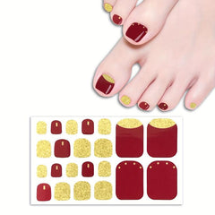 Glitter Nail Polish Stickers Self Adhesive Decal Strips Kit for Women Girls