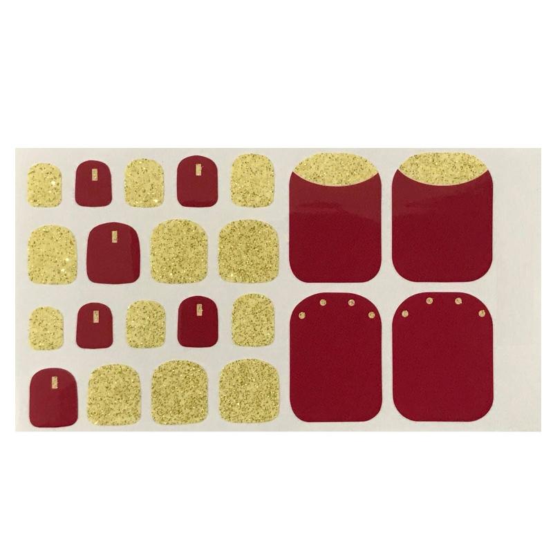 Glitter Nail Polish Stickers Self Adhesive Decal Strips Kit for Women Girls