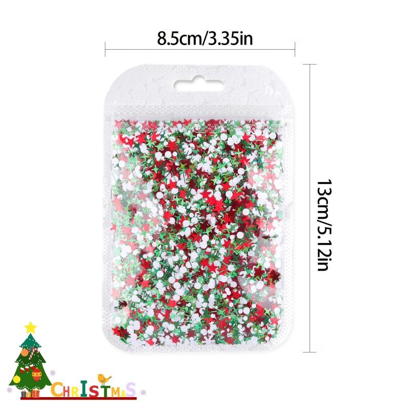 Christmas Nail Art Sequins 3D Holographic Designs
