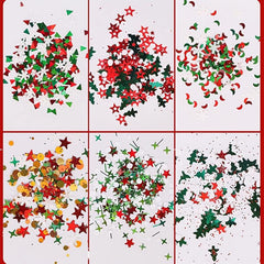 Christmas Nail Art Sequins 3D Holographic Designs