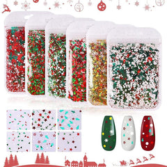 Christmas Nail Art Sequins 3D Holographic Designs