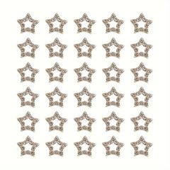 30pcs 3D Star Nail Charms With Rhinestones Pendant - Nail Art Gem Alloy Jewelry