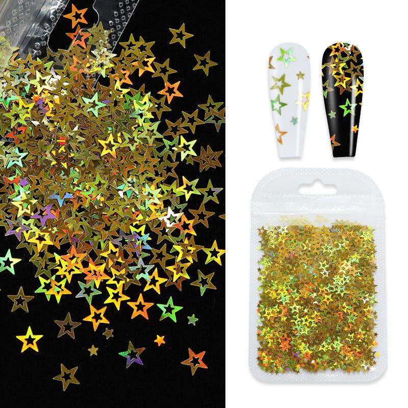 Holographic Star Nail Glitter Sequins Confetti Stickers