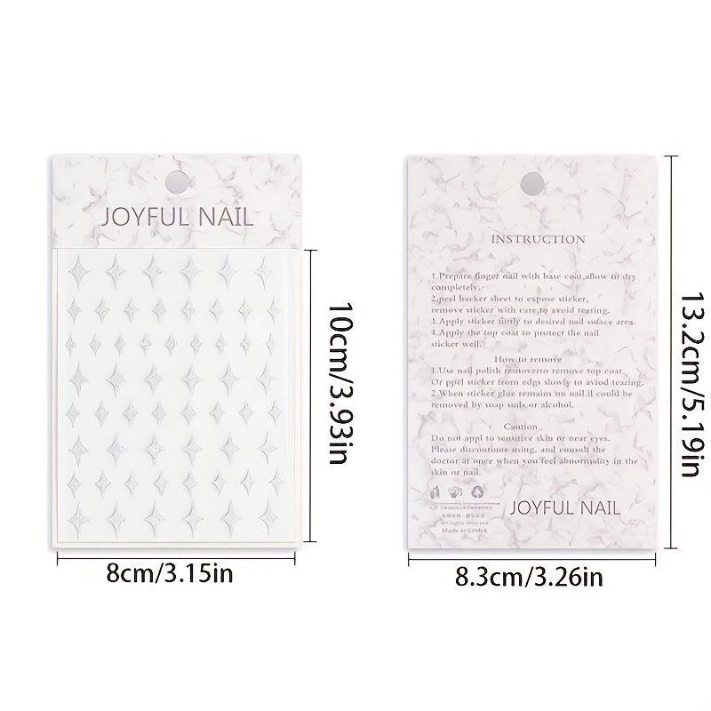 3D Self Adhesive Nail Stickers Summer Daisy Flowers Peach Strawberry DIY Art