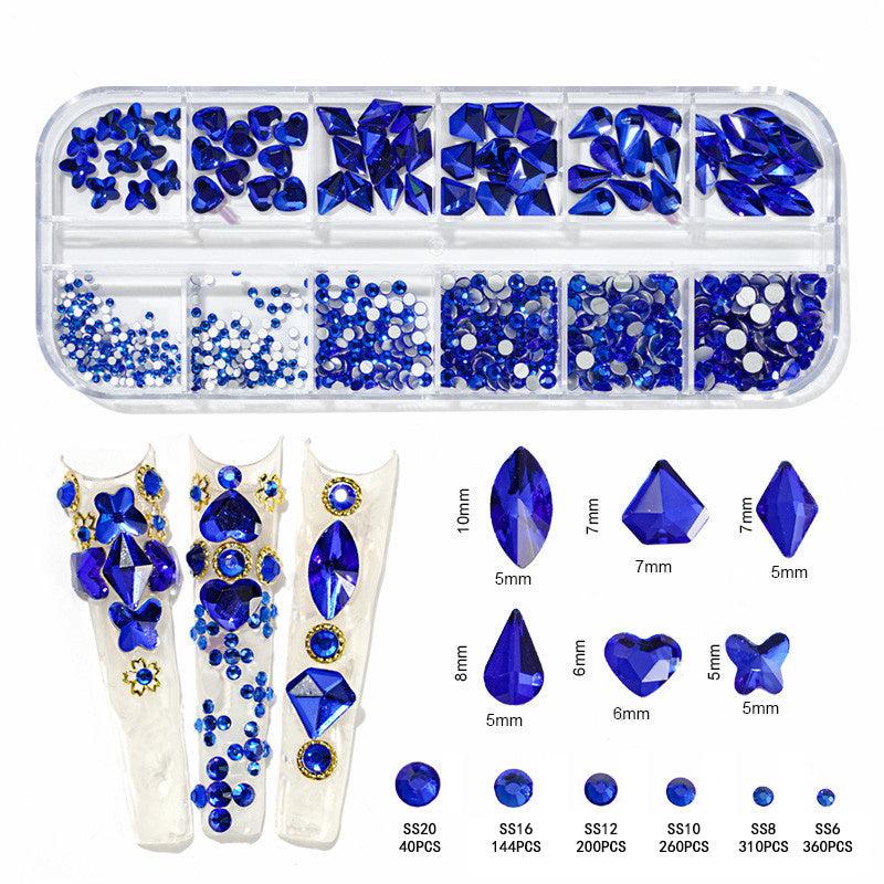120 Pcs Crystal Rhinestones for Nails - Flat Back Acrylic Nail Art Stones