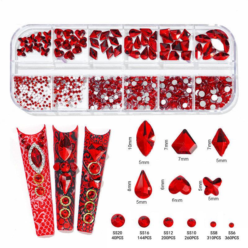 120 Pcs Crystal Rhinestones for Nails - Flat Back Acrylic Nail Art Stones