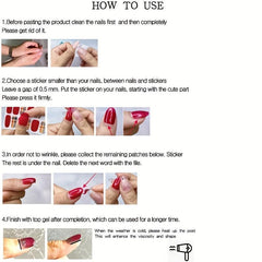 Self Adhesive Toe Nail Stickers Toenail Wraps DIY Nail Art Decal