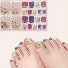Self Adhesive Toe Nail Stickers Toenail Wraps DIY Nail Art Decal