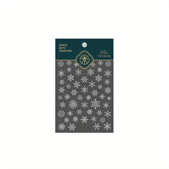 5D Embossed Snowflake Nail Art Stickers - Self Adhesive Decals