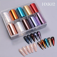 10gird Metallic Nail Foil Transfer Stickers Starry Sky Nail Art Decals