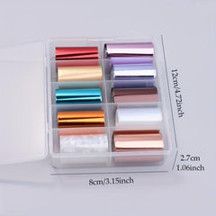 10gird Metallic Nail Foil Transfer Stickers Starry Sky Nail Art Decals