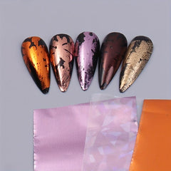 10gird Metallic Nail Foil Transfer Stickers Starry Sky Nail Art Decals