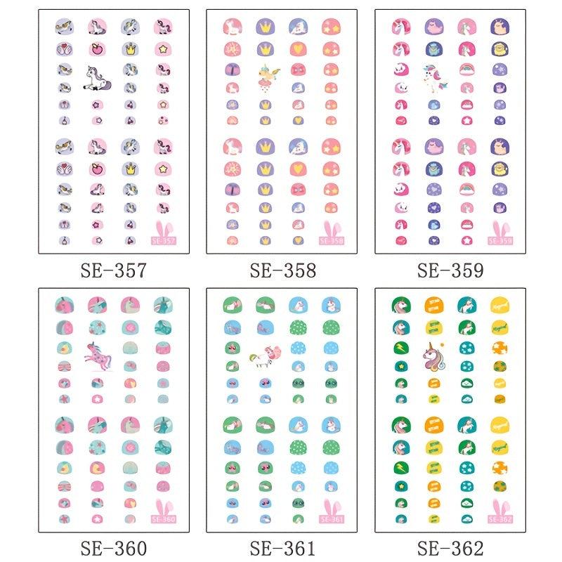 12pcs Unicorn Nail Art Stickers for DIY or Nail Salons