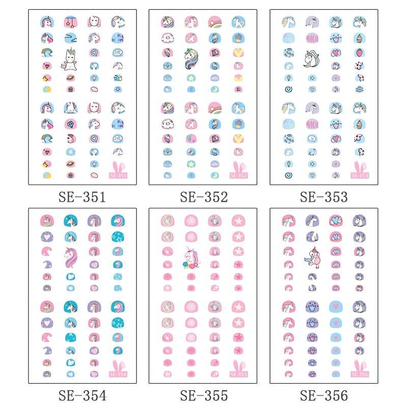 12pcs Unicorn Nail Art Stickers for DIY or Nail Salons