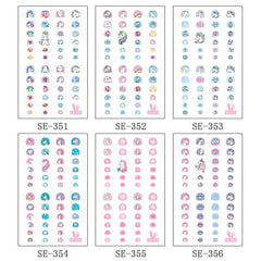 12pcs Unicorn Nail Art Stickers for DIY or Nail Salons