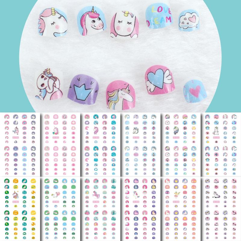 12pcs Unicorn Nail Art Stickers for DIY or Nail Salons