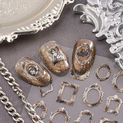 5D Embossed Frame Nail Art Sticker Self Adhesive Vintage Frame Nail Decals