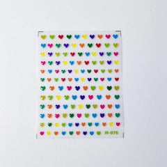 5D Embossed Stars Heart Nail Art Stickers Flower Decals for Acrylic Nail DIY