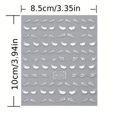 Vintage Laser Star Moon Sun Wing Nail Stickers