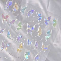 Colorful Butterfly Nail Art Stickers Self Adhesive